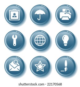 Blue button set 09