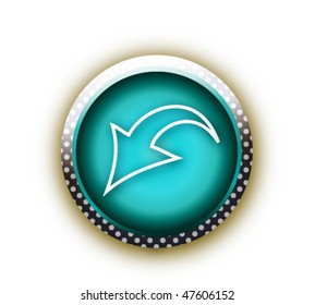 blue button vector