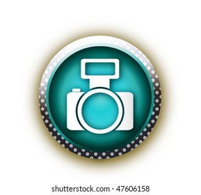 blue button vector foto