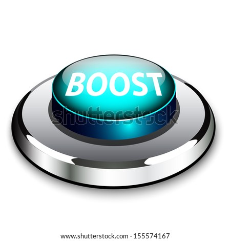 A blue button with the word Boost on it 