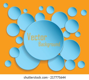 Blue buttons banner on circle abstract background. Vector illustration Eps.10 