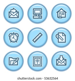 Blue buttons with icons 12
