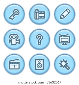 Blue buttons with icons 13