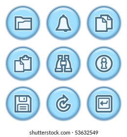 Blue buttons with icons 3