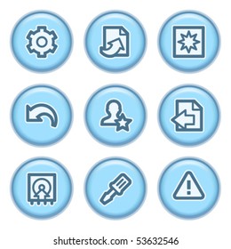Blue buttons with icons 7