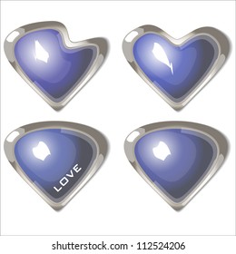 Blue buttons of love