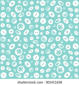 blue buttons textile tailor vector pattern