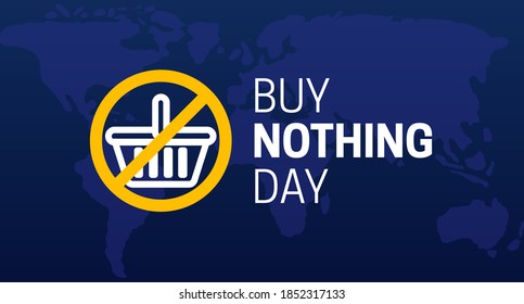 Blue Buy Nothing Day Background Illustration