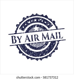 Blue By Air Mail Distress Rubber Grunge Texture Stamp