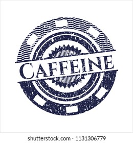 Blue Caffeine rubber grunge stamp