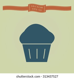 Blue cakes icons vector illustration