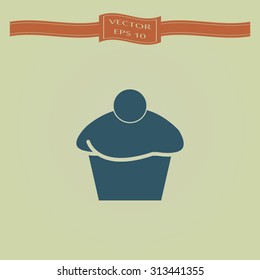 Blue cakes icons vector illustration
