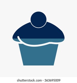 Blue cakes icons vector illustration