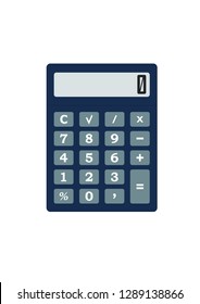 blue calculator electronic device for mathematical calculations