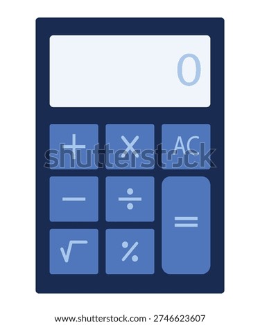 Blue Calculator Graphic the calculating tool