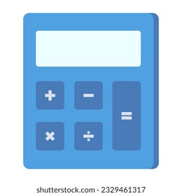 blue Calculator icon. vector illustration.