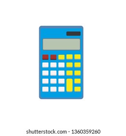 Blue calculator on an isolated background.