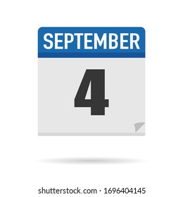 Estilo plano de icono del Calendario Azul. Fecha, día, mes. Fondo de ilustración vectorial para recordatorio, aplicación, UI, evento, vacaciones, documento de oficina y logotipo. objeto y símbolo aislados. colección del año
