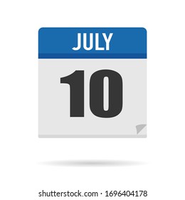 Blue Calendar icon flat style. Date, day, month. Vector illustration background for reminder, app, UI, event, holiday, office document and logo. isolated object and symbol. from year collection