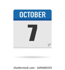 Estilo plano de icono del Calendario Azul. Fecha, día, mes. Fondo de ilustración vectorial para recordatorio, aplicación, UI, evento, vacaciones, documento de oficina y logotipo. objeto y símbolo aislados. colección del año