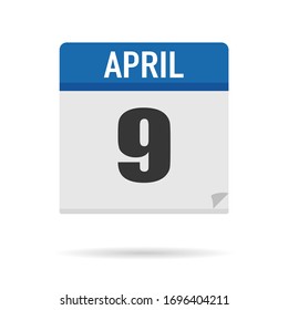 Estilo plano de icono del Calendario Azul. Fecha, día, mes. Fondo de ilustración vectorial para recordatorio, aplicación, UI, evento, vacaciones, documento de oficina y logotipo. objeto y símbolo aislados. colección del año