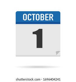 Blue Calendar icon flat style. Date, day, month. Vector illustration background for reminder, app, UI, event, holiday, office document and logo. isolated object and symbol. from year collection