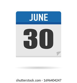 Blue Calendar icon flat style. Date, day, month. Vector illustration background for reminder, app, UI, event, holiday, office document and logo. isolated object and symbol. from year collection