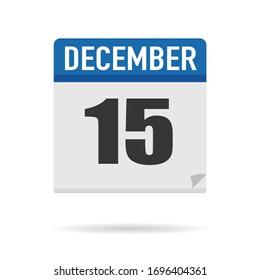 Blue Calendar icon flat style. Date, day, month. Vector illustration background for reminder, app, UI, event, holiday, office document and logo. isolated object and symbol. from year collection