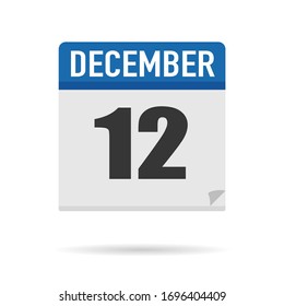 Blue Calendar icon flat style. Date, day, month. Vector illustration background for reminder, app, UI, event, holiday, office document and logo. isolated object and symbol. from year collection