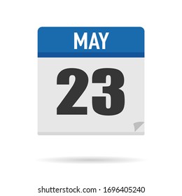 Blue Calendar icon flat style. Date, day, month. Vector illustration background for reminder, app, UI, event, holiday, office document and logo. isolated object and symbol. from year collection
