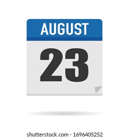 Blue Calendar icon flat style. Date, day, month. Vector illustration background for reminder, app, UI, event, holiday, office document and logo. isolated object and symbol. from year collection