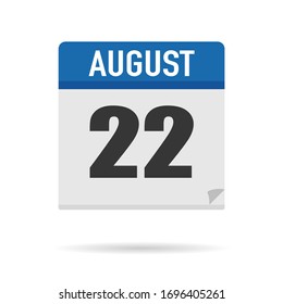 Blue Calendar Symbol flach Stil. Datum, Tag, Monat. Hintergrund für Vektorillustration zur Erinnerung, App, UI, Veranstaltung, Feiertag, Bürodokument und Logo. Einzelobjekt und Symbol. Jahrespaket