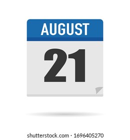 Blue Calendar icon flat style. Date, day, month. Vector illustration background for reminder, app, UI, event, holiday, office document and logo. isolated object and symbol. from year collection
