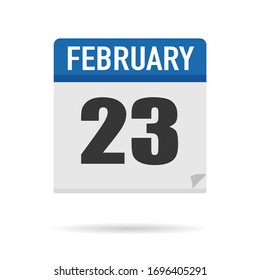 Estilo plano de icono del Calendario Azul. Fecha, día, mes. Fondo de ilustración vectorial para recordatorio, aplicación, UI, evento, vacaciones, documento de oficina y logotipo. objeto y símbolo aislados. colección del año