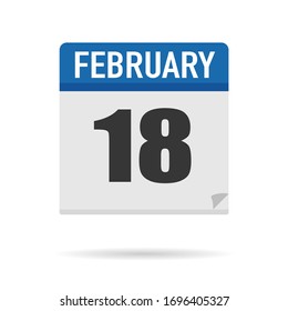 Blue Calendar icon flat style. Date, day, month. Vector illustration background for reminder, app, UI, event, holiday, office document and logo. isolated object and symbol. from year collection