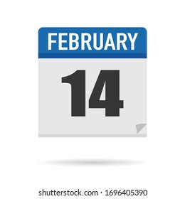 Blue Calendar icon flat style. Date, day, month. Vector illustration background for reminder, app, UI, event, holiday, office document and logo. isolated object and symbol. from year collection