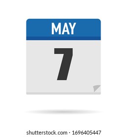 Estilo plano de icono del Calendario Azul. Fecha, día, mes. Fondo de ilustración vectorial para recordatorio, aplicación, UI, evento, vacaciones, documento de oficina y logotipo. objeto y símbolo aislados. colección del año