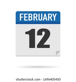 Blue Calendar icon flat style. Date, day, month. Vector illustration background for reminder, app, UI, event, holiday, office document and logo. isolated object and symbol. from year collection