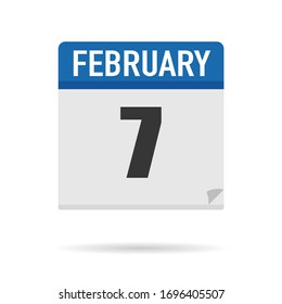 Estilo plano de icono del Calendario Azul. Fecha, día, mes. Fondo de ilustración vectorial para recordatorio, aplicación, UI, evento, vacaciones, documento de oficina y logotipo. objeto y símbolo aislados. colección del año