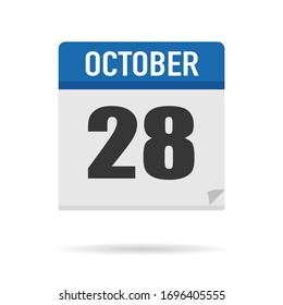 Blue Calendar Symbol flach Stil. Datum, Tag, Monat. Hintergrund für Vektorillustration zur Erinnerung, App, UI, Veranstaltung, Feiertag, Bürodokument und Logo. Einzelobjekt und Symbol. Jahrespaket