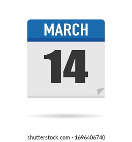 Blue Calendar icon flat style. Date, day, month. Vector illustration background for reminder, app, UI, event, holiday, office document and logo. isolated object and symbol. from year collection