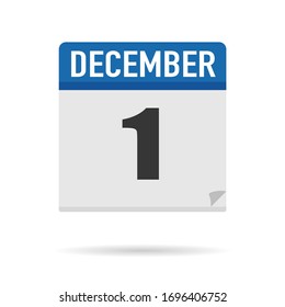 Blue Calendar icon flat style. Date, day, month. Vector illustration background for reminder, app, UI, event, holiday, office document and logo. isolated object and symbol. from year collection