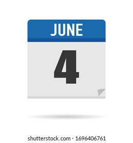 Blue Calendar icon flat style. Date, day, month. Vector illustration background for reminder, app, UI, event, holiday, office document and logo. isolated object and symbol. from year collection