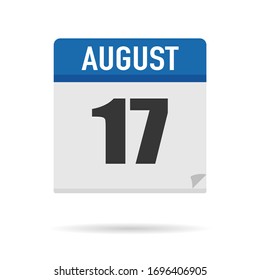 Blue Calendar icon flat style. Date, day, month. Vector illustration background for reminder, app, UI, event, holiday, office document and logo. isolated object and symbol. from year collection