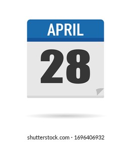 Blue Calendar icon flat style. Date, day, month. Vector illustration background for reminder, app, UI, event, holiday, office document and logo. isolated object and symbol. from year collection