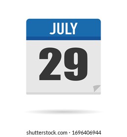 Blue Calendar icon flat style. Date, day, month. Vector illustration background for reminder, app, UI, event, holiday, office document and logo. isolated object and symbol. from year collection