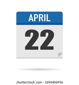 Blue Calendar icon flat style. Date, day, month. Vector illustration background for reminder, app, UI, event, holiday, office document and logo. isolated object and symbol. from year collection