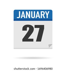 Estilo plano de icono del Calendario Azul. Fecha, día, mes. Fondo de ilustración vectorial para recordatorio, aplicación, UI, evento, vacaciones, documento de oficina y logotipo. objeto y símbolo aislados. colección del año