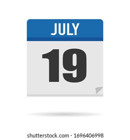 Estilo plano de icono del Calendario Azul. Fecha, día, mes. Fondo de ilustración vectorial para recordatorio, aplicación, UI, evento, vacaciones, documento de oficina y logotipo. objeto y símbolo aislados. colección del año
