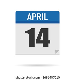 Blue Calendar icon flat style. Date, day, month. Vector illustration background for reminder, app, UI, event, holiday, office document and logo. isolated object and symbol. from year collection